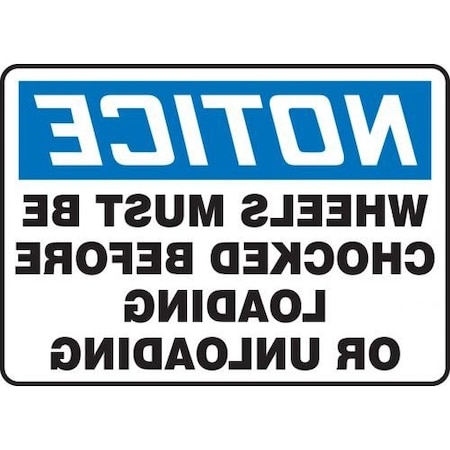 OSHA NOTICE Safety Sign BACKWARDS MTKC829XP